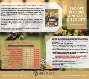 $100 Off Wine Case Special