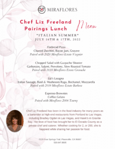 Summer Pairing with Chef Liz Freeland