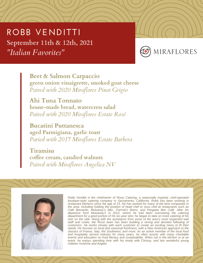 Summer Pairing with Chef Robb Venditti