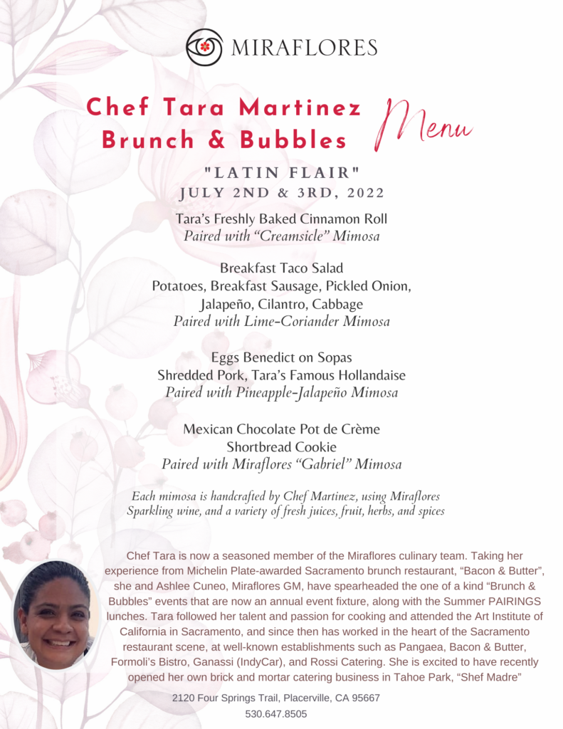 Brunch And Bubbles With Chef Tara Martinez Miraflores Winery 