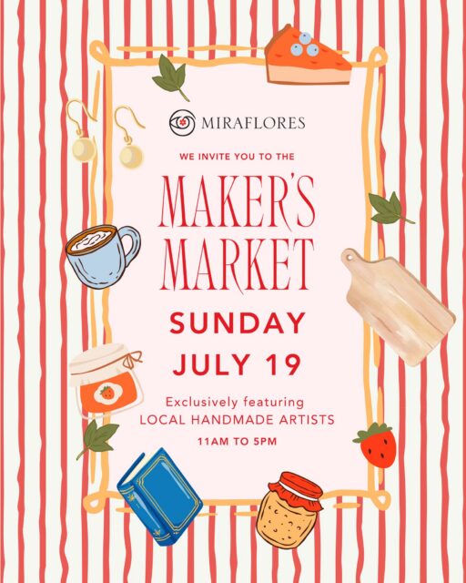 Join us for our Maker's Market! Spend your Sunday discovering unique, handcrafted goods from talented local artisans while enjoying award-winning Miraflores wines and beautiful vineyard views.

📅 Sunday, July 19
🕚 11 AM &ndash; 5 PM
📍 Miraflores Winery

Bring your friends, sip, shop local, and support our amazing maker community! ❤️

#MirafloresWinery 
#MakersMarket 
#ShopLocal 
#Placerville 
#ElDoradoCounty 
#SupportLocalArtists 
#HandmadeGoods 
#CaliforniaWine 
#WineryEvents