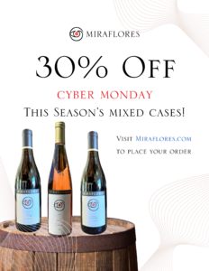 Miraflores Winery Cyber Monday 2026 sale offering 30% off seasonal mixed wine cases.